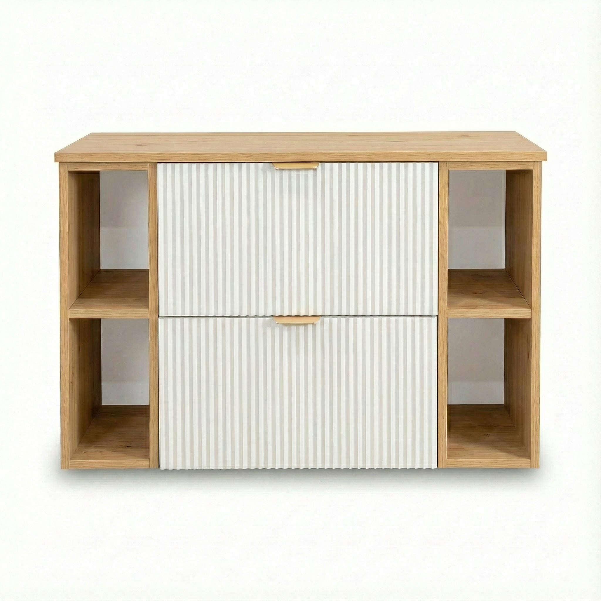 Szafka pod umywalkę z 2 regałami 100 cm Willy - Biały/Orzech