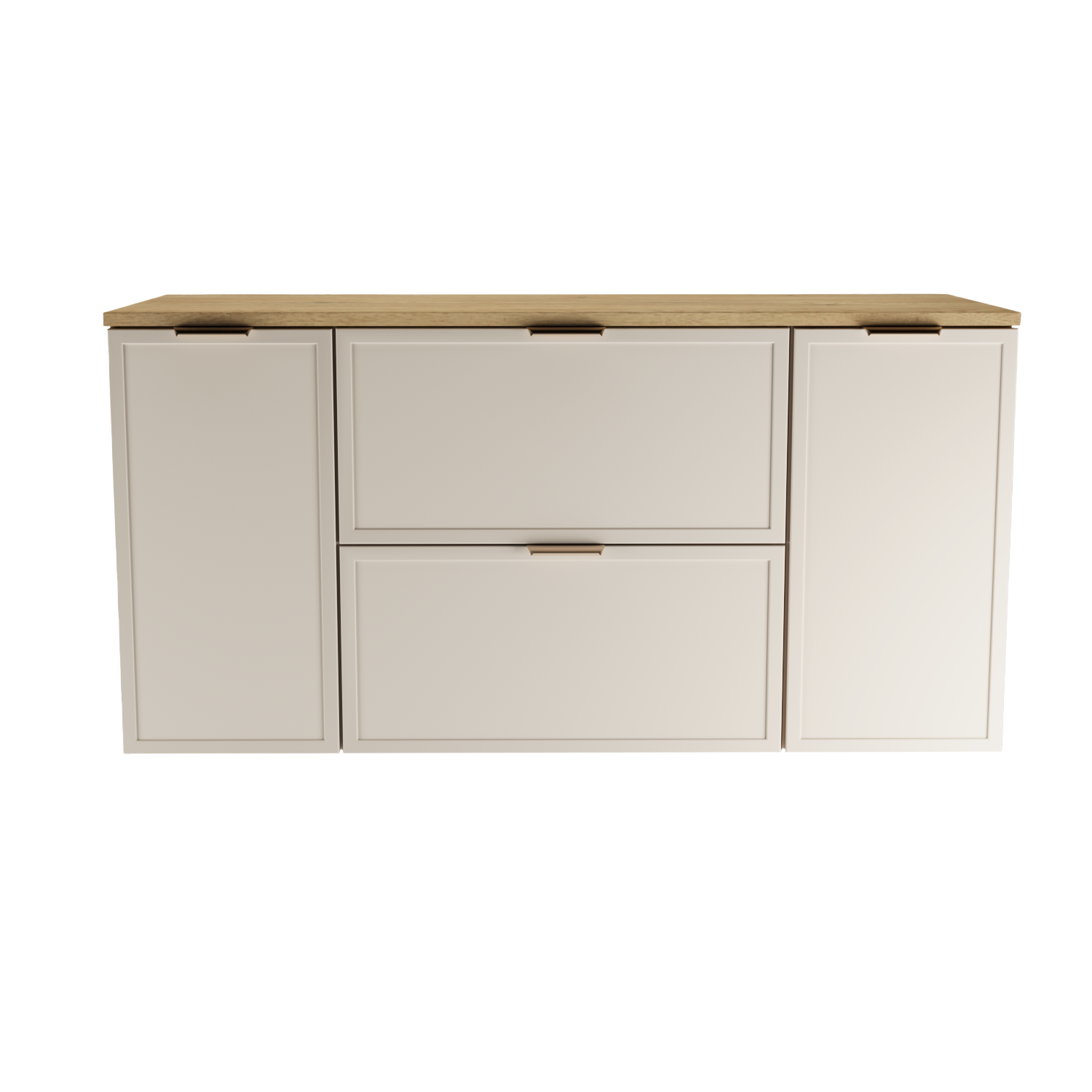 Szafka pod umywalkę z drzwiami i szufladami 120 cm Roma - Kaszmir/Dąb Cremona