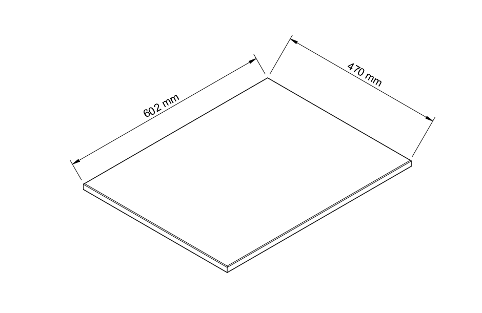 Blat łazienkowy 60 cm Dąb Cremona
