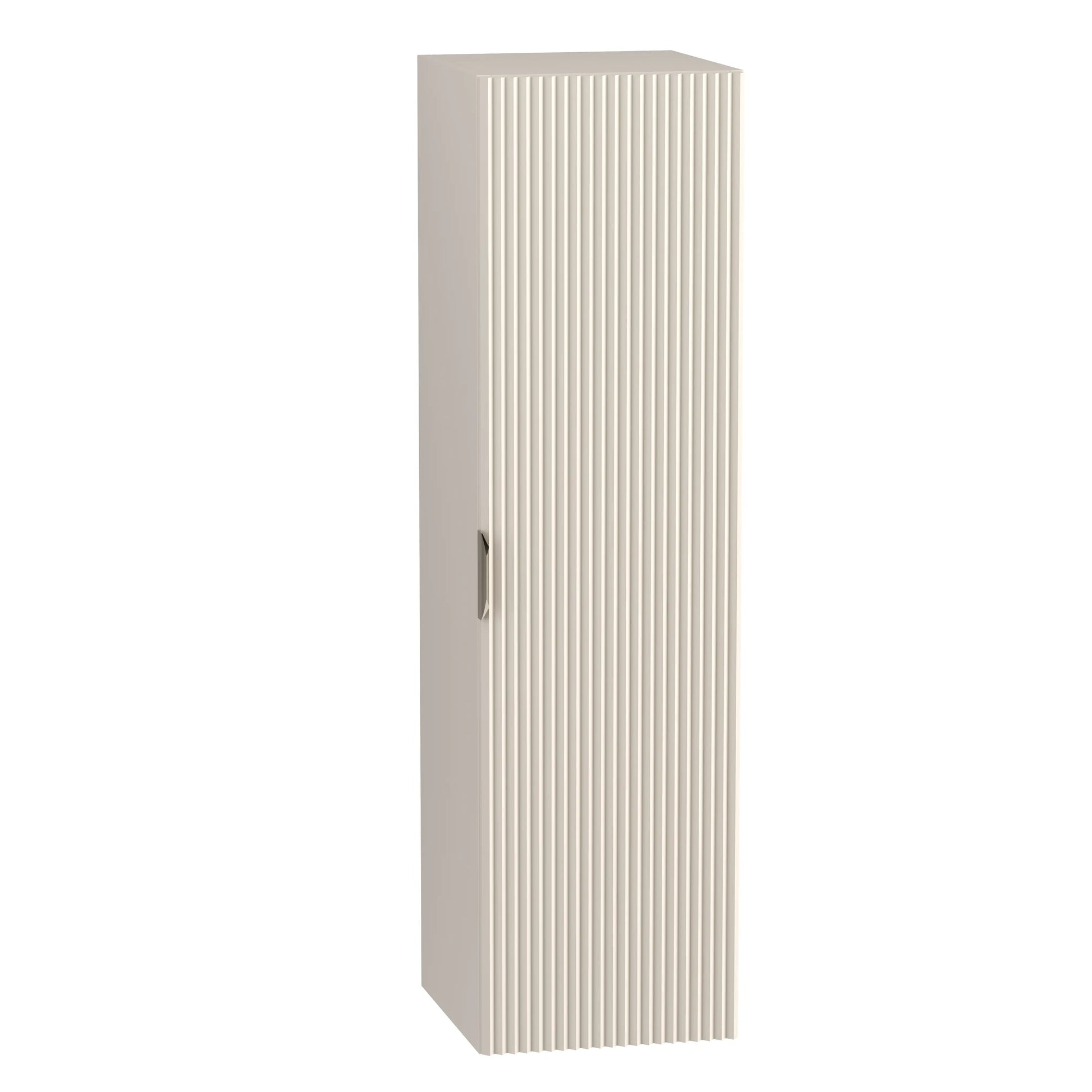 Bad Hochschrank Willy in Kaschmir, 120 cm, modernes Design mit hoher Funktionalität.