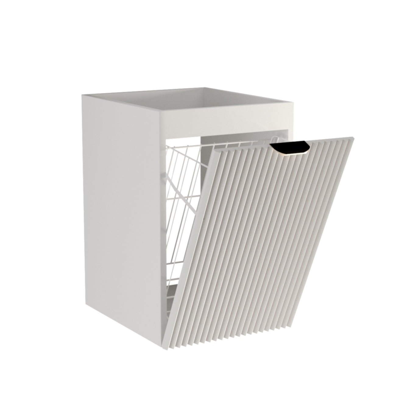 Szafka łazienkowa 40 cm z koszem na pranie Willy - Biały