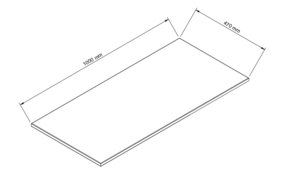 Blat łazienkowy 100  cm Orzechowy