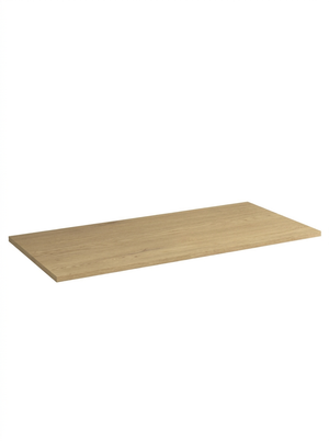 Blat łazienkowy 100 cm w dekorze dąb cremona, jasny drewnopodobny blat laminowany do szafki łazienkowej, pod umywalkę nablatową