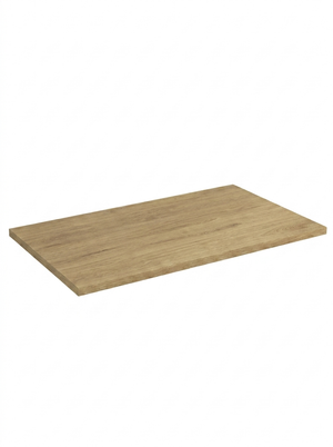 Blat łazienkowy 90 cm w dekorze dąb cremona, jasny drewnopodobny blat laminowany do szafki łazienkowej, pod umywalkę nablatową