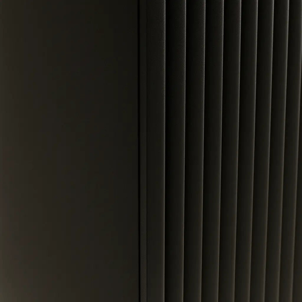 Szafka pod umywalkę z drzwiami ryflowanymi, bez blatu 80 cm Willy - Czarny