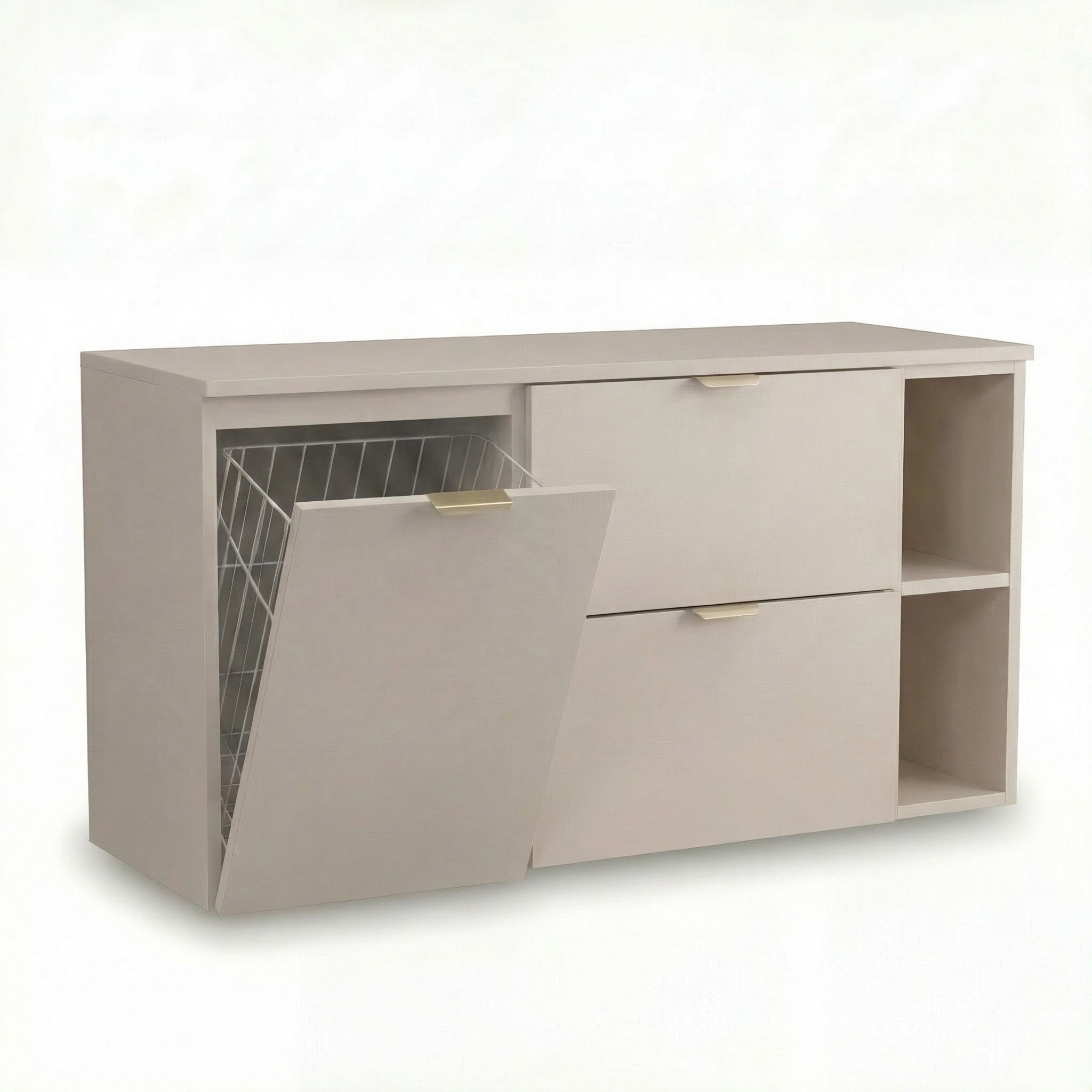 Szafka pod umywalkę z koszem na pranie i regałem 120 cm Kaszmir Orio