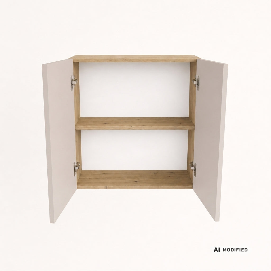 Szafka łazienkowa wisząca 60 cm z 2 drzwiczkami Orio - Kaszmir/Dąb artisan