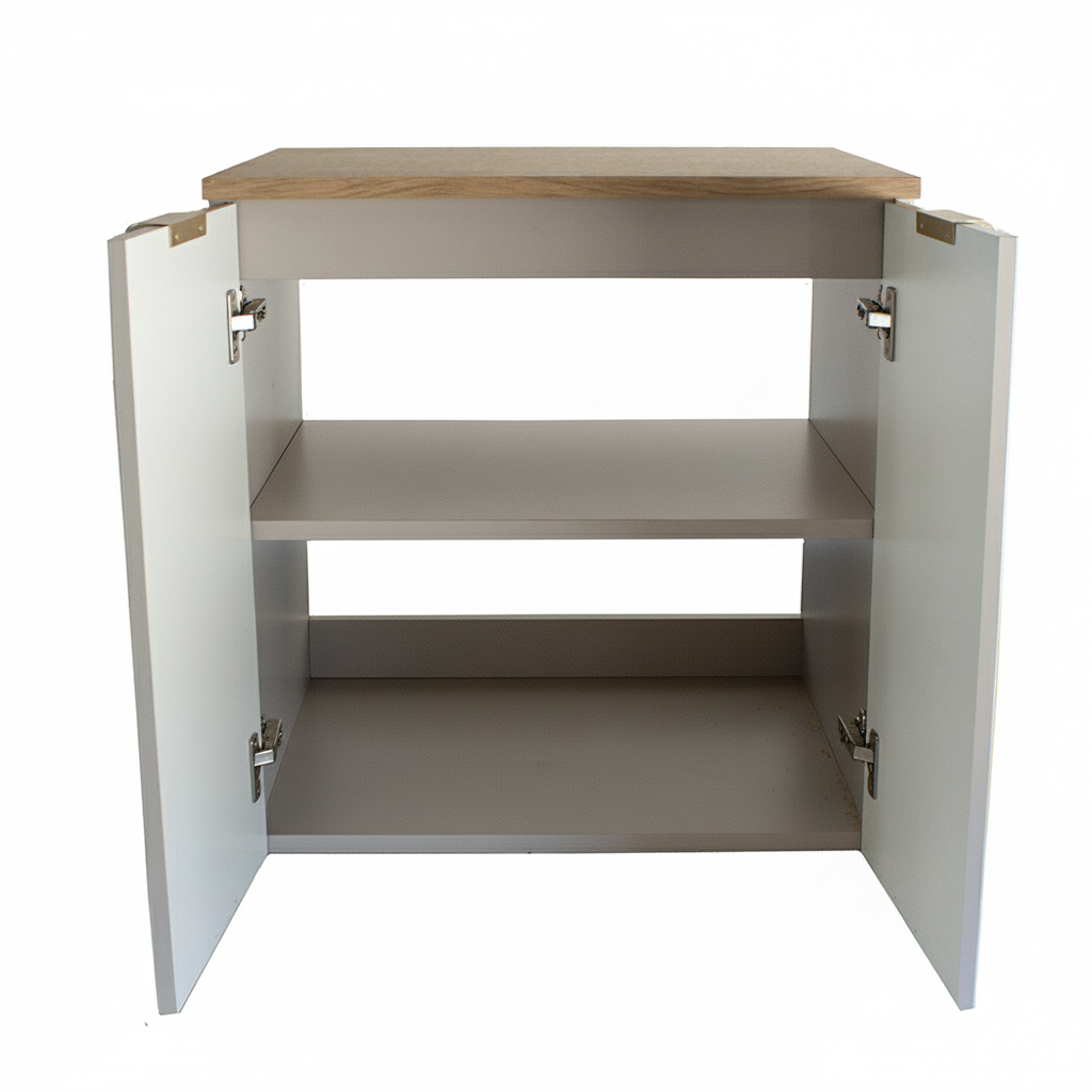 Szafka łazienkowa z drzwiami 60 cm Willy - Kaszmir/blat Orzech