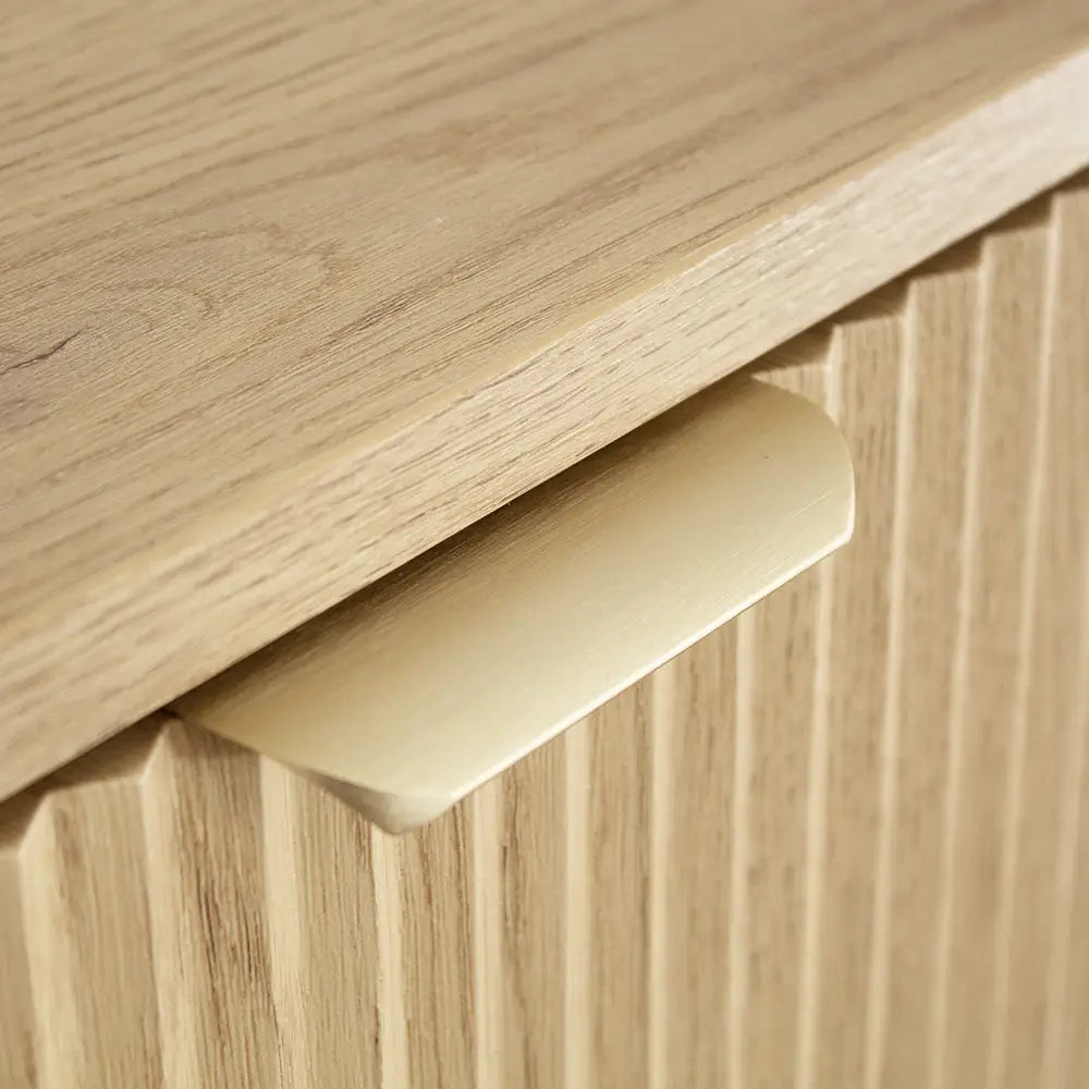 Szafka pod umywalkę z regałem ryflowane fronty Dąb Cremona 80 cm Willy