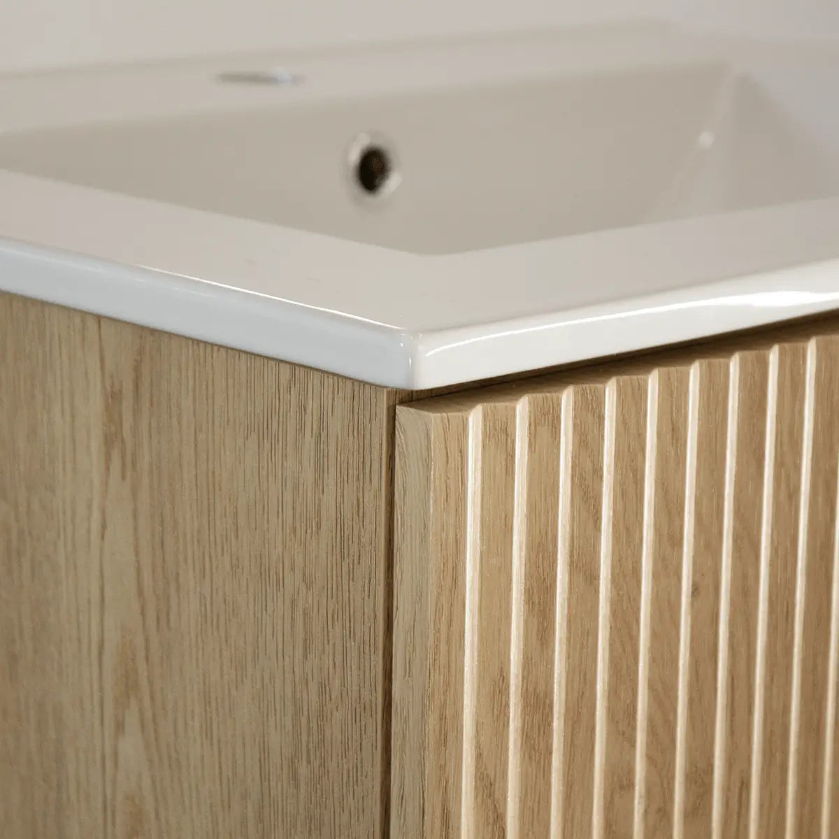 Szafka łazienkowa 60 cm z umywalką wpuszczaną Willy - Dąb Cremona