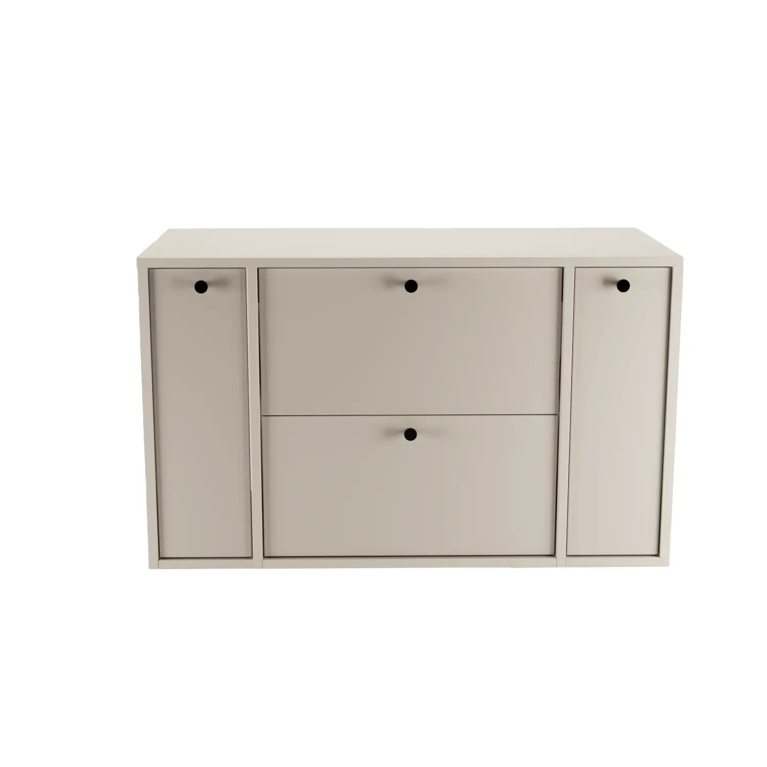 Szafka pod umywalkę z 2 regałami zamkniętymi 100 cm Belino - Kaszmir