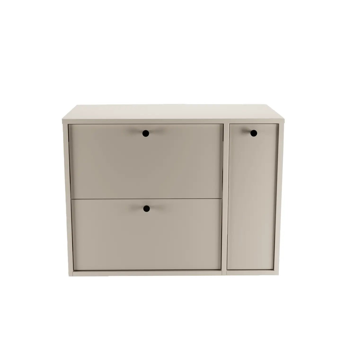 Szafka pod umywalkę z regałem zamkniętym 80 cm Belino - Kaszmir