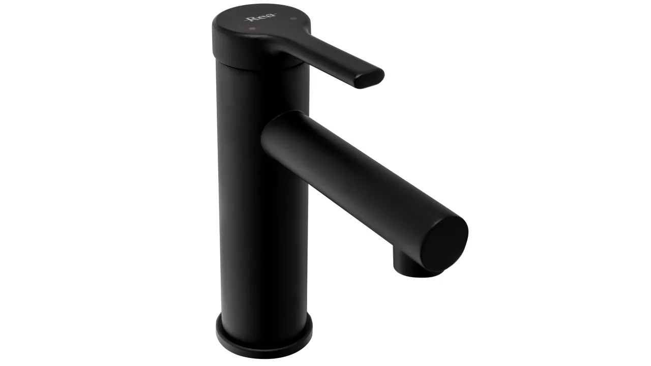 Pixel Waschtischbatterie Schwarz Matt niedrig – kompakt, langlebig und stilvoll, ideal für Aufsatzwaschbecken im modernen Badezimmer.