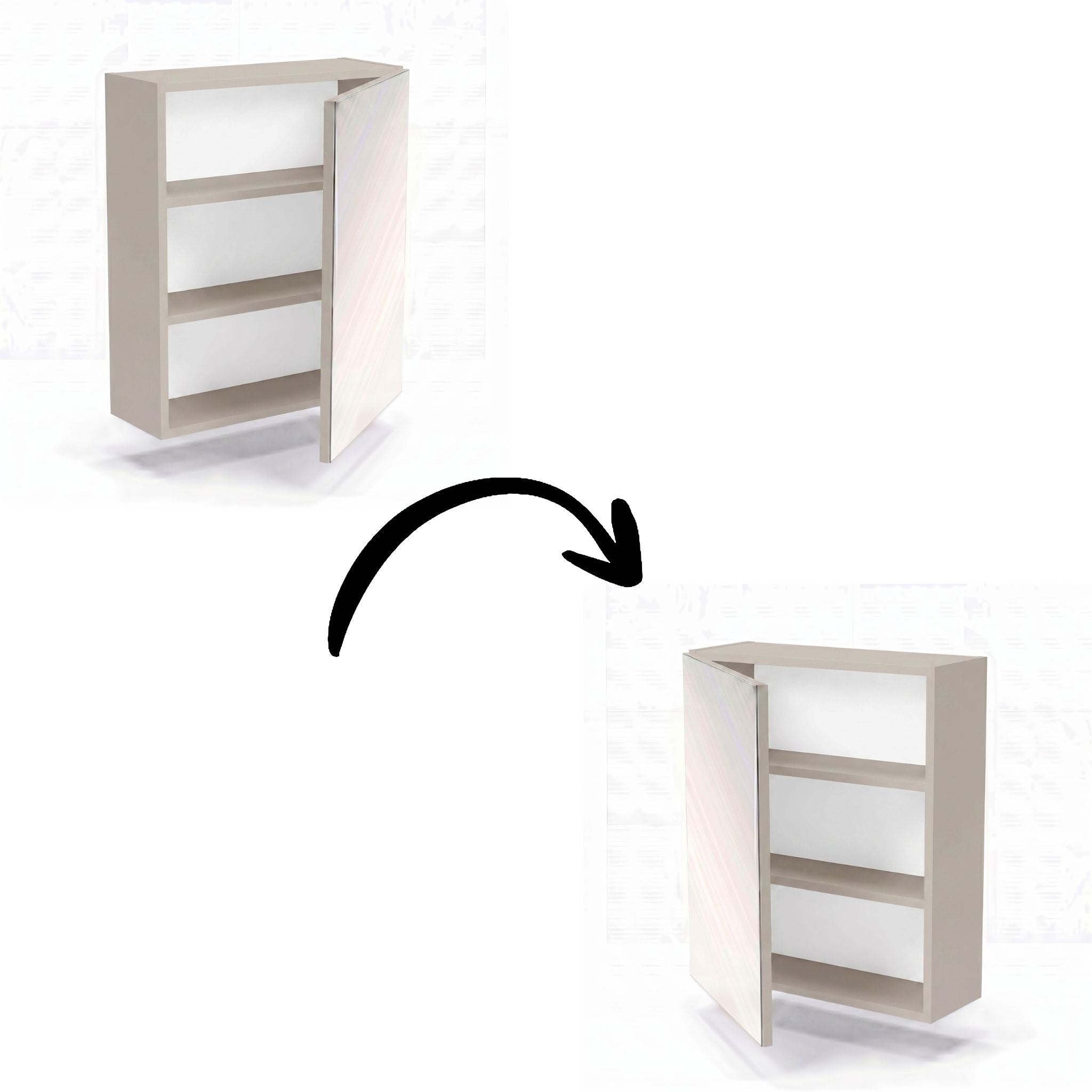 Szafka wisząca z lustrem 60 cm - Kaszmir