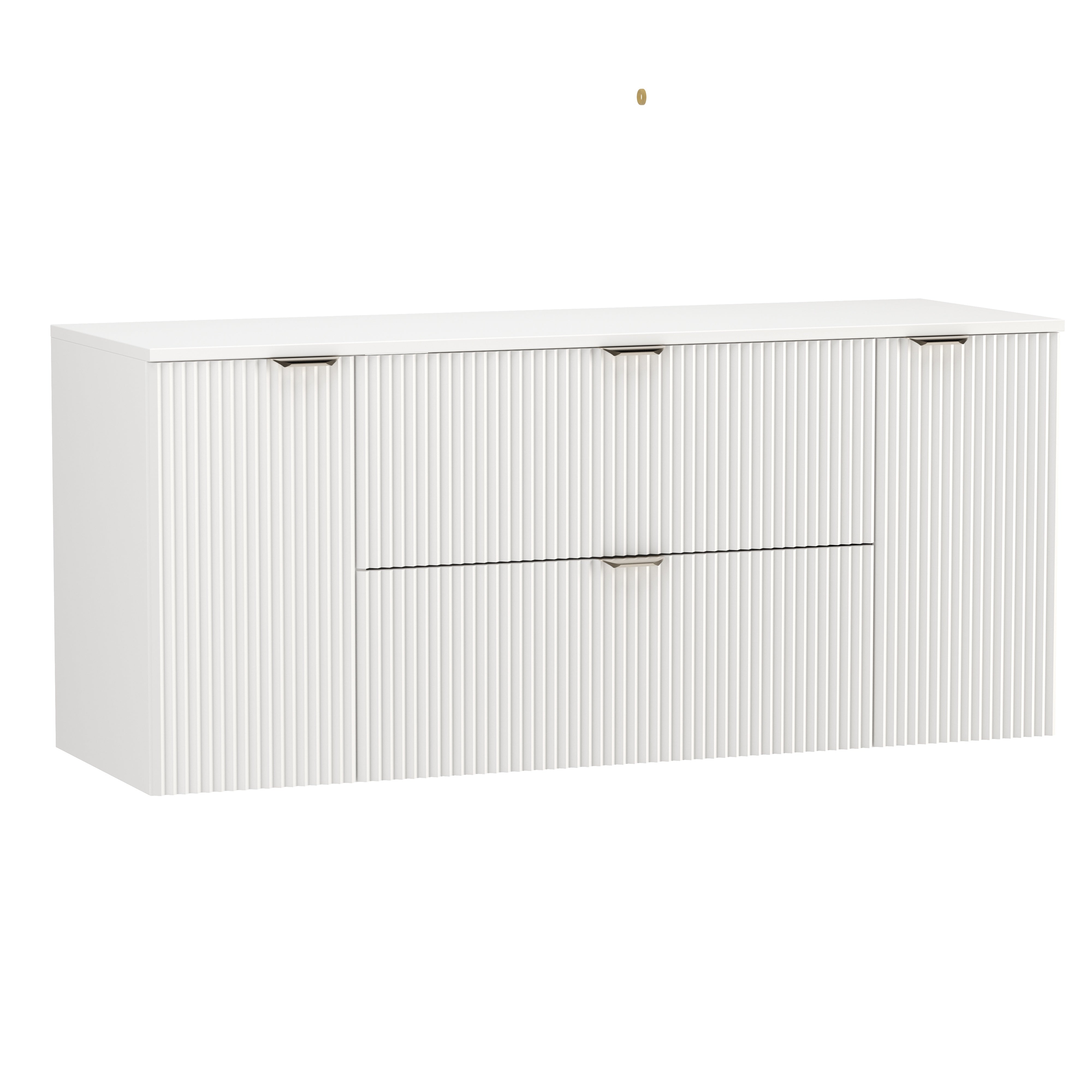 Szafka pod umywalkę z 2 drzwiami i 2 szufladami 140 cm Willy - Biały