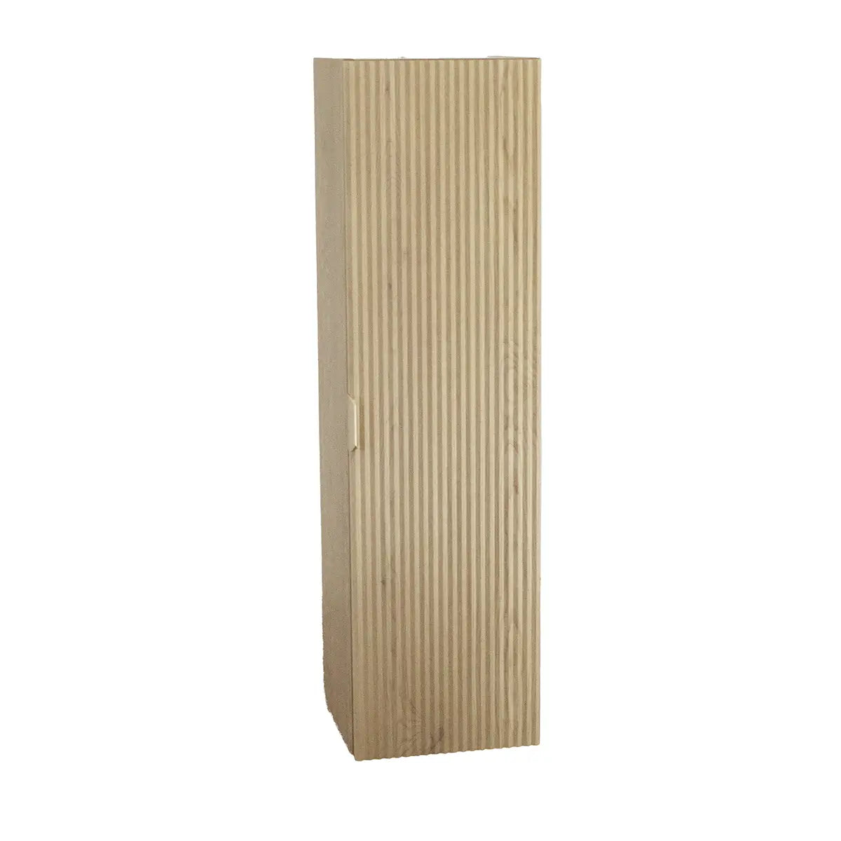 Słupek łazienkowy Dąb Cremona Willy 120 cm – ryflowane fronty, pojemne wnętrze, elegancki mebel do nowoczesnej łazienki.