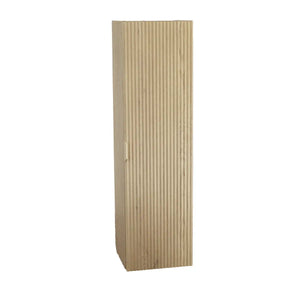 Słupek łazienkowy Dąb Cremona Willy 120 cm – ryflowane fronty, pojemne wnętrze, elegancki mebel do nowoczesnej łazienki.
