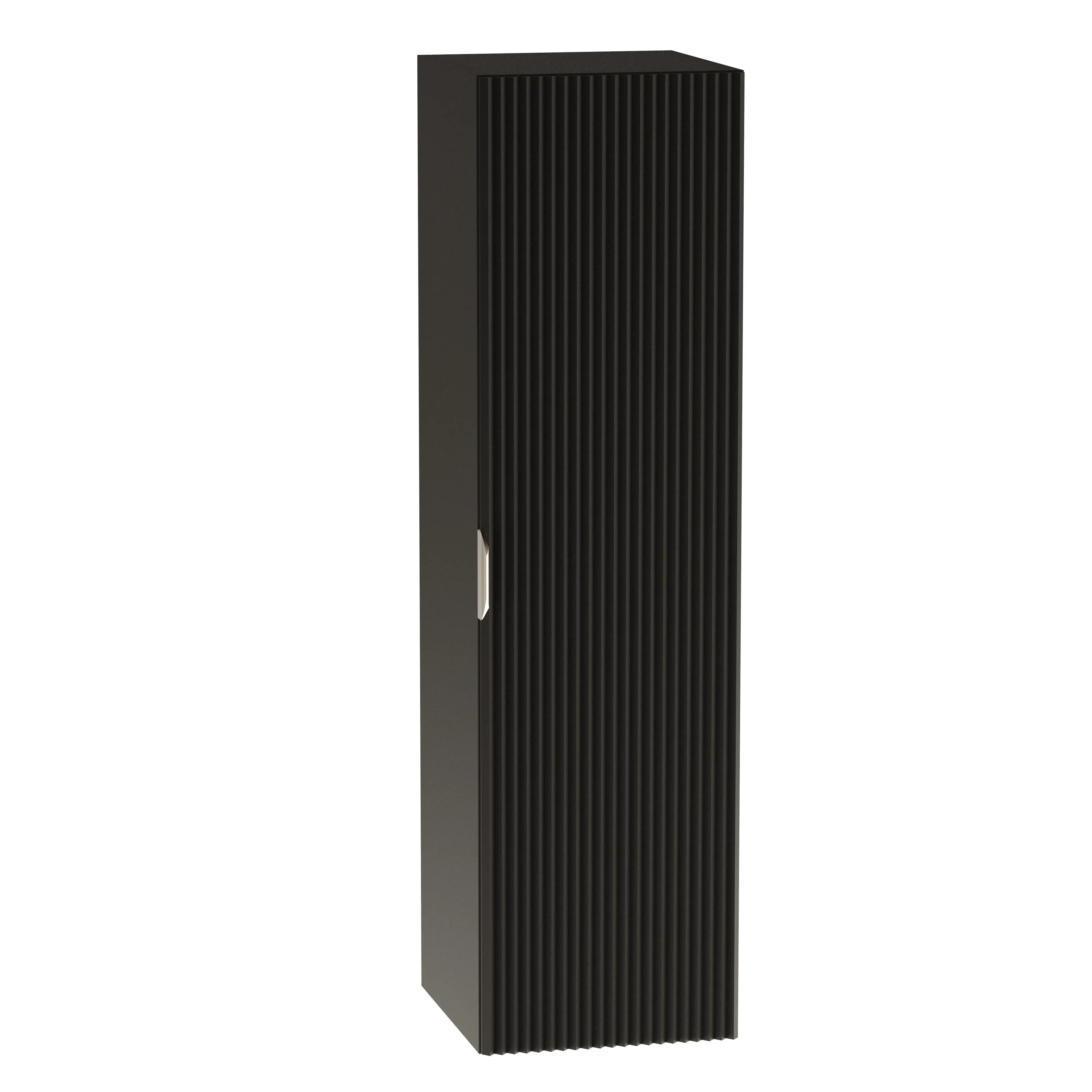 Słupek łazienkowy Czarny 120 cm Willy z półkami – nowoczesny i funkcjonalny mebel do łazienki.