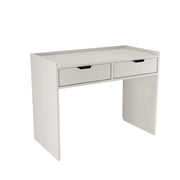Schreibtisch 100 cm mit 2 Schubladen Aura in Weiß, große Arbeitsfläche, ideal für Schlafzimmer und Wohnzimmer.