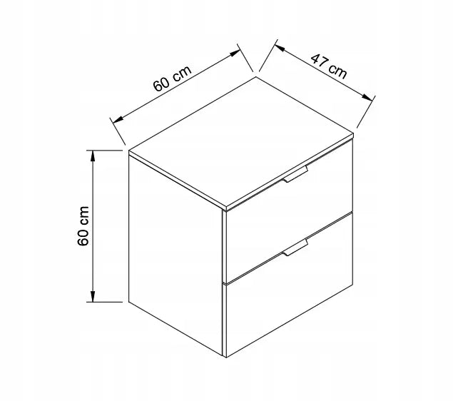 Szafka łazienkowa z umywalką 60 cm Kaszmir/Dąb artisan Orio