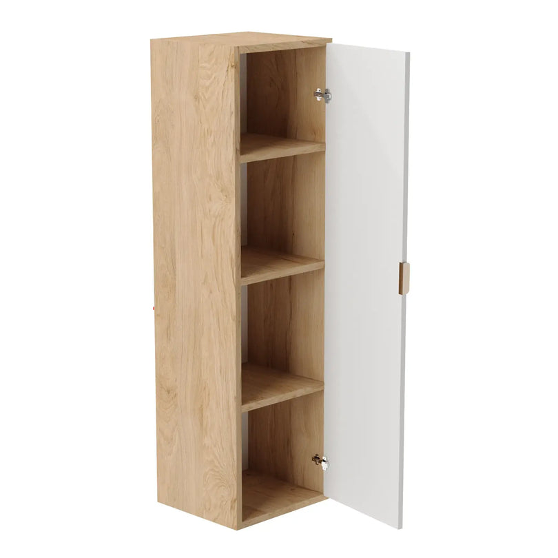 Zestaw mebli Szafka 80 cm + Słupek łazienkowy Kaszmir/Orzech Willy