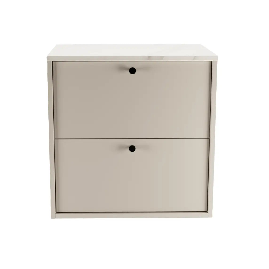 Szafka łazienkowa pod umywalkę 60 cm Belino Kaszmir/Marmur Bianco blat