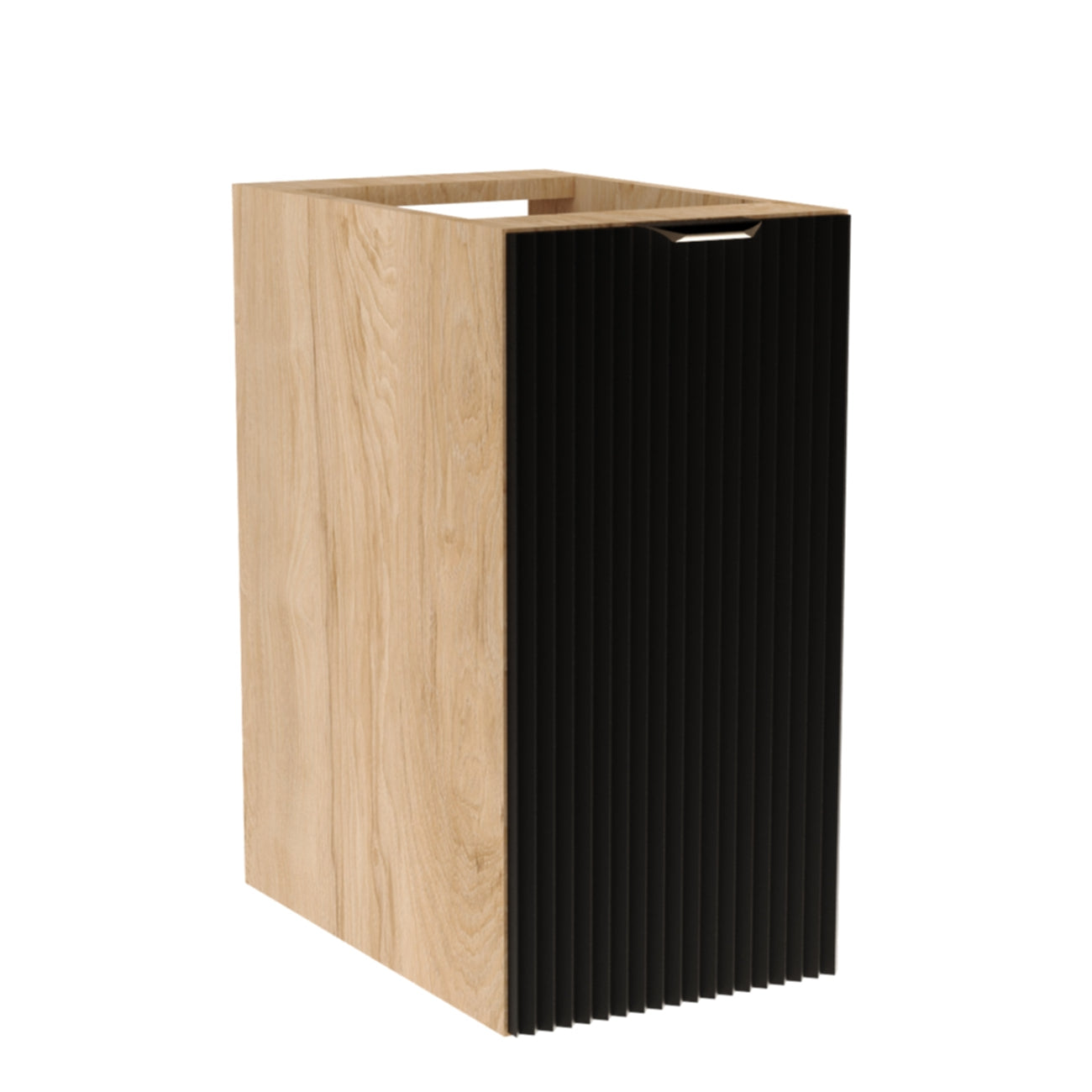 Szafka łazienkowa 30 cm Czarna/Orzech Willy z jednymi drzwiami i półką – stylowy kontrast, nowoczesny design i funkcjonalność do każdej łazienki.