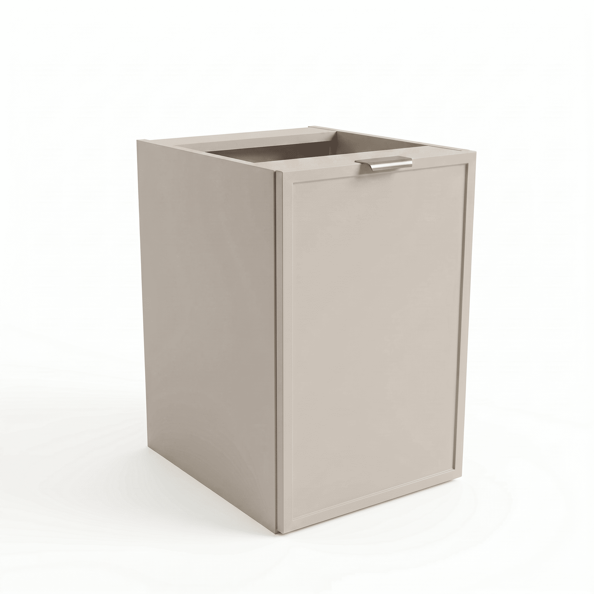 Szafka łazienkowa 40 cm Roma Kaszmir z koszem na pranie – nowoczesny, jednolity mebel o eleganckim i minimalistycznym designie