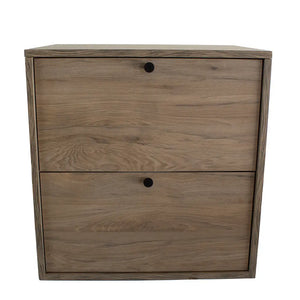 Szafka pod umywalkę 60 cm Belino Orzech Ciemny z blatem - nowoczesna szafka łazienkowa z dwiema szufladami pod umywalkę nablatową.