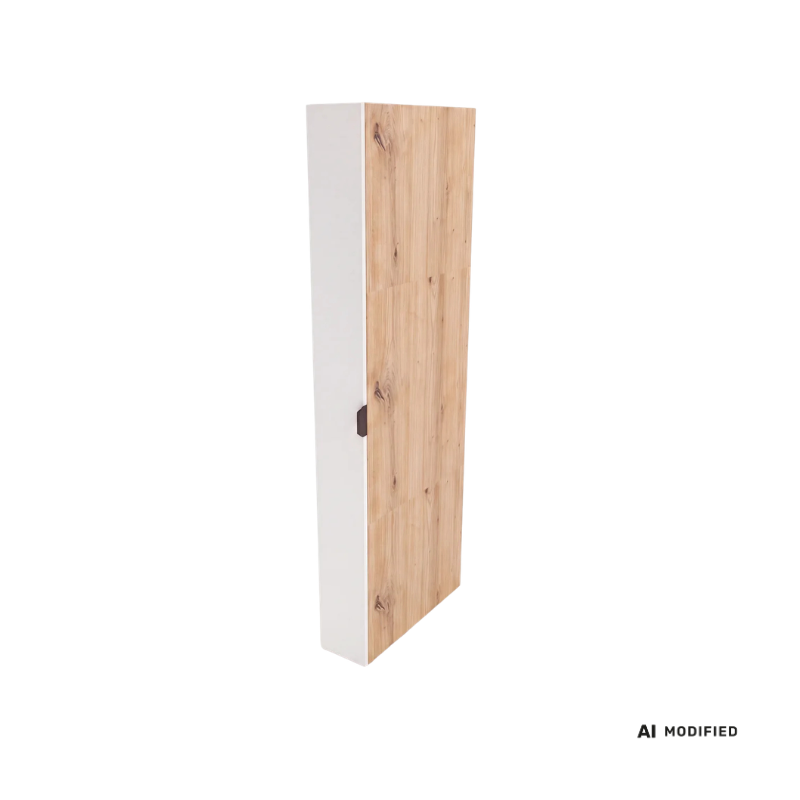 Wąska szafka do pralni Orio typu Cargo 20 cm w kolorze białym i dąb artisan.