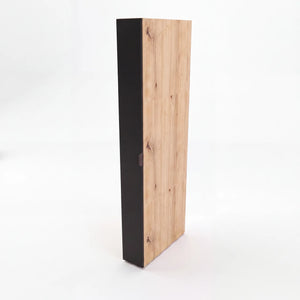 Szafka do pralni Orio Cargo 20 cm czarna z korpusem Dąb artisan i koszem Cargo