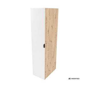 Szafka do pralni Orio 40 cm z 4 półkami w kolorze Biały/Dąb artisan