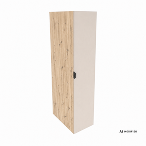 Szafka do pralni Orio 40 cm Kaszmir/Dąb artisan z prawostronnym stelażem Cargo House Master