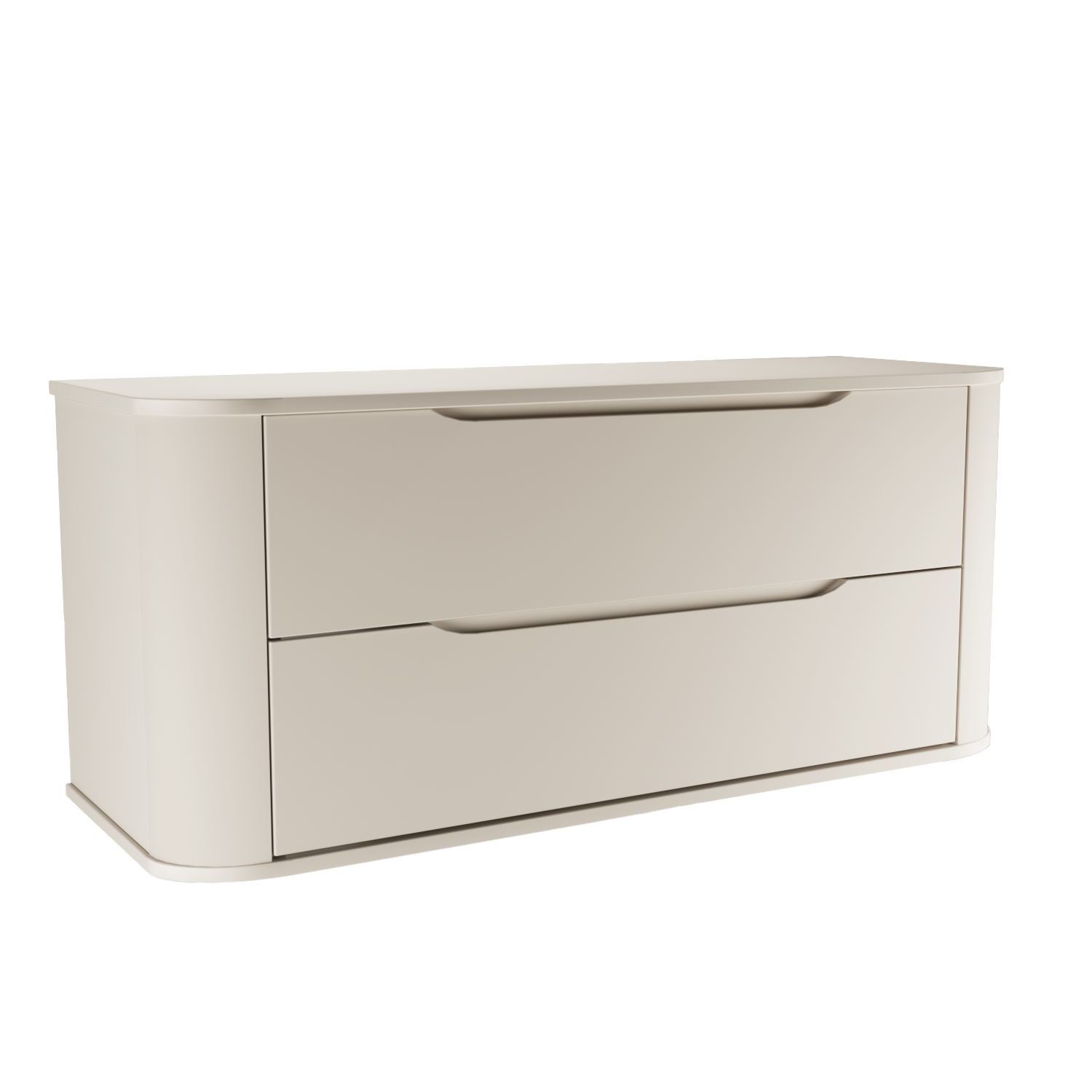 Szafka pod umywalkę Luma 120 cm Kaszmir Mat, szeroki blat, pojemne szuflady z SOFT CLOSE, bezuchwytowy front, nowoczesna szafka łazienkowa do łazienki.