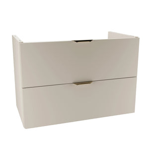 Szafka pod umywalkę Orio 80 cm Kaszmir – nowoczesna szafka łazienkowa z dwiema szufladami, górna z wycięciem na syfon, elegancki minimalizm.