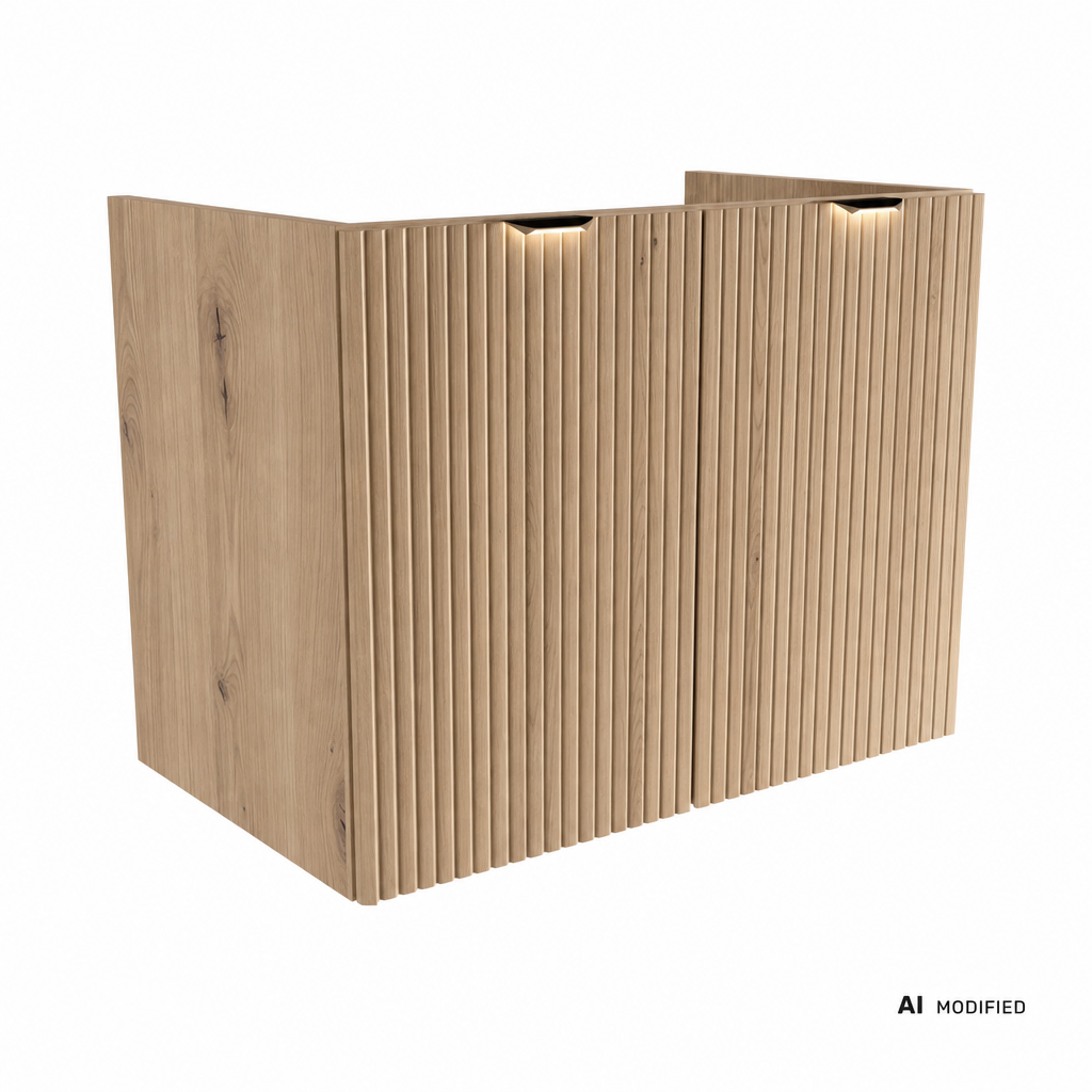 Szafka pod umywalkę 80 cm Willy z 2 drzwiami Dąb Cremona bez blatu