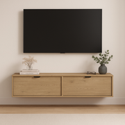 Szafka RTV 140 cm Aura - wisząca Dąb Cremona