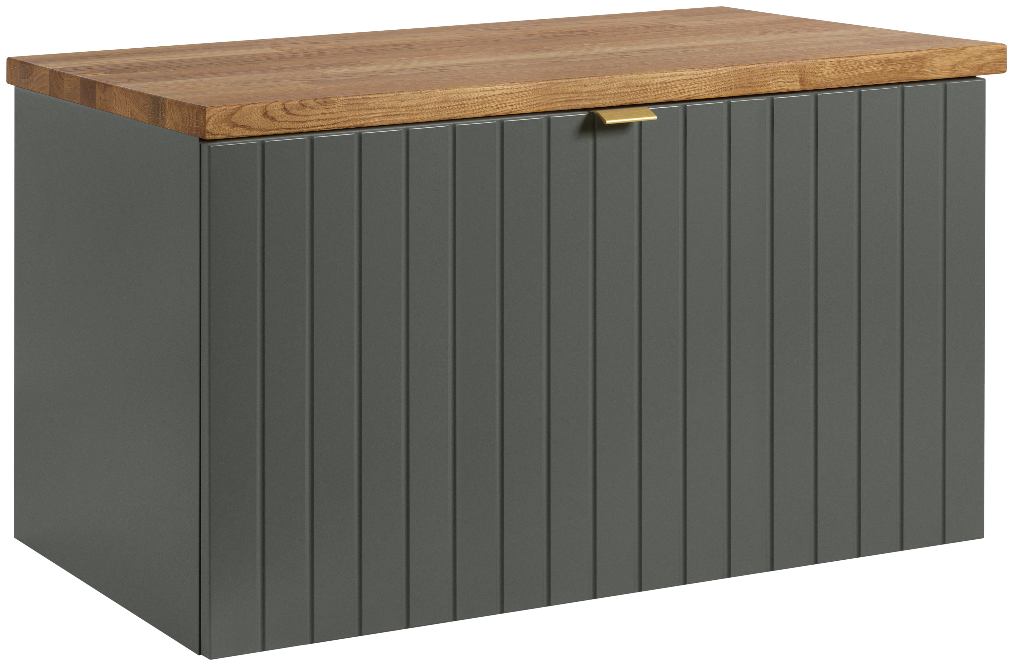 Szafka pod umywalkę 80 cm Prime szaro-zielona bez blatu
