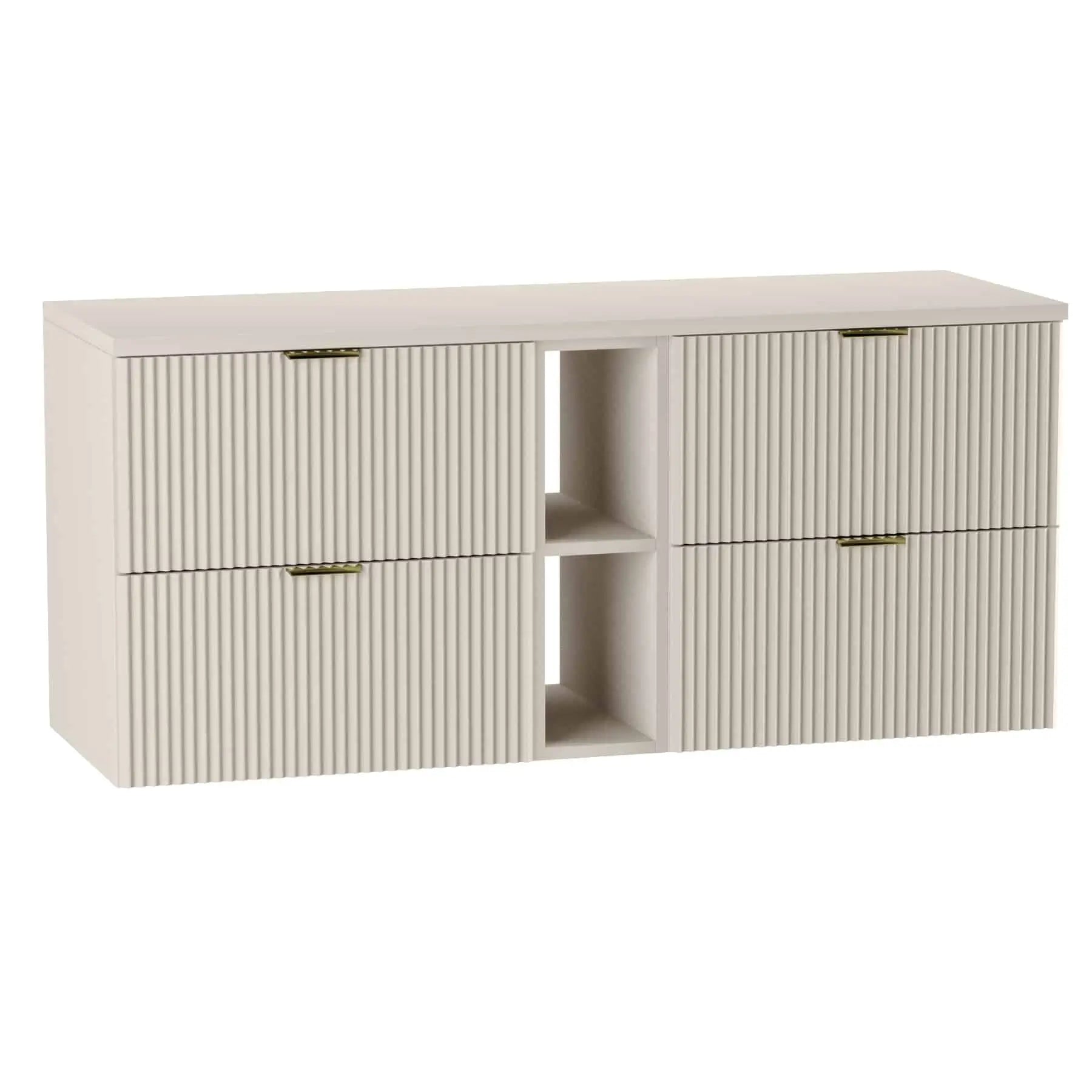 Waschtischunterschrank 140 cm Willy mit modernem Design in Kaschmir.