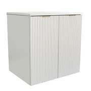 Waschtischunterschrank Willy, 60 cm breit, in Weiß mit praktischen Türen.