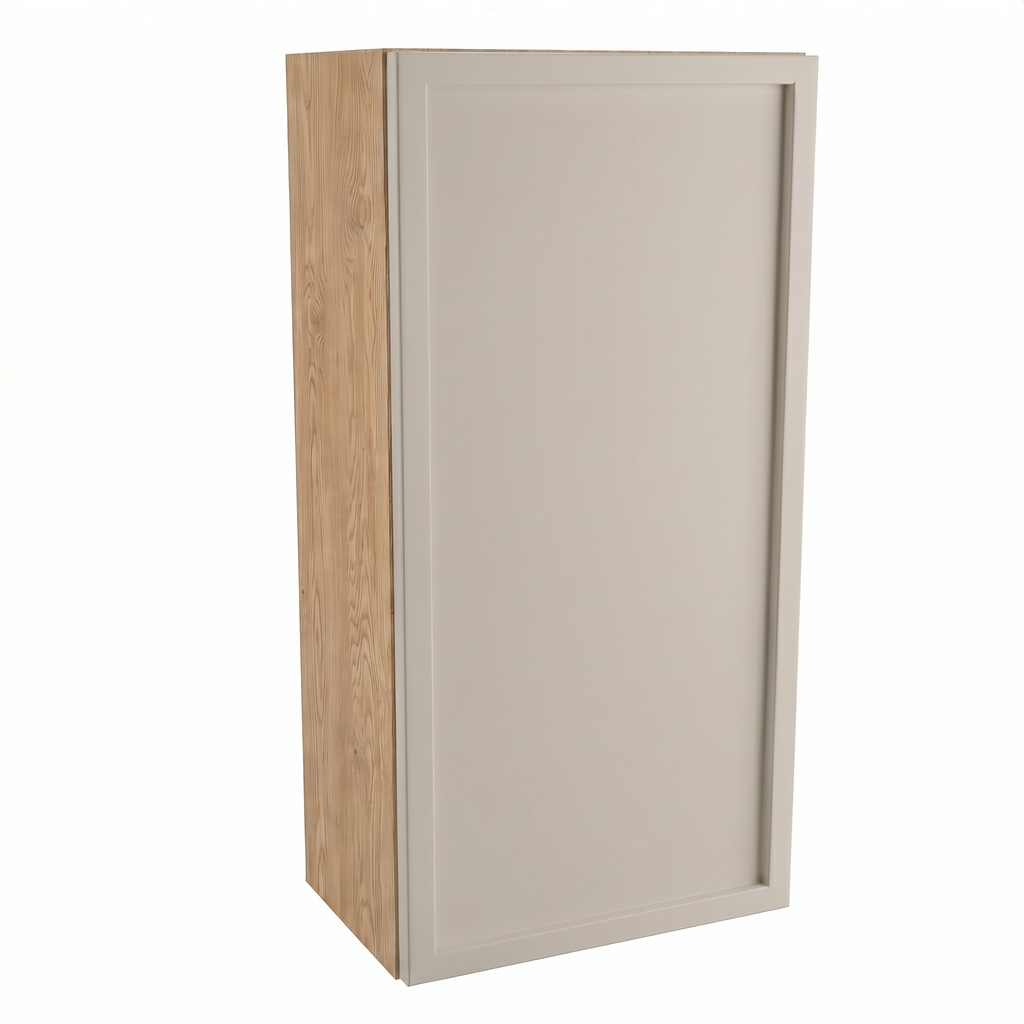 Wisząca szafka łazienkowa Roma 30 cm Kaszmir / Dąb Cremona z półką wewnętrzną i systemem push-to-open, nowoczesny i elegancki mebel łazienkowy.