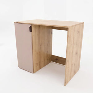 Elegancki zestaw mebli do pralni Orio z kaszmirowym frontem i korpusem Dąb artisan, obejmujący szafkę pod pralkę oraz moduł 40 cm.