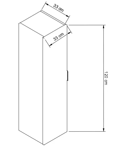 Słupek łazienkowy z półkami 120 cm Orio - Kaszmir/Dąb Artisan