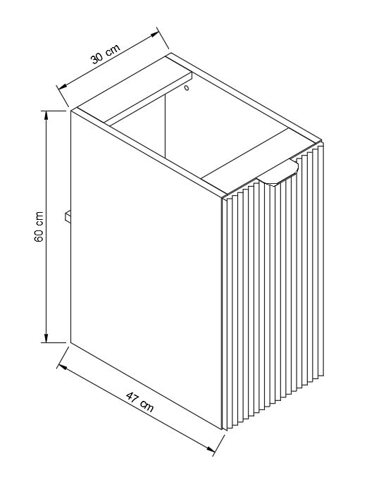 Szafka łazienkowa 30 cm z drzwiami Willy - Szałwiowy/Orzech