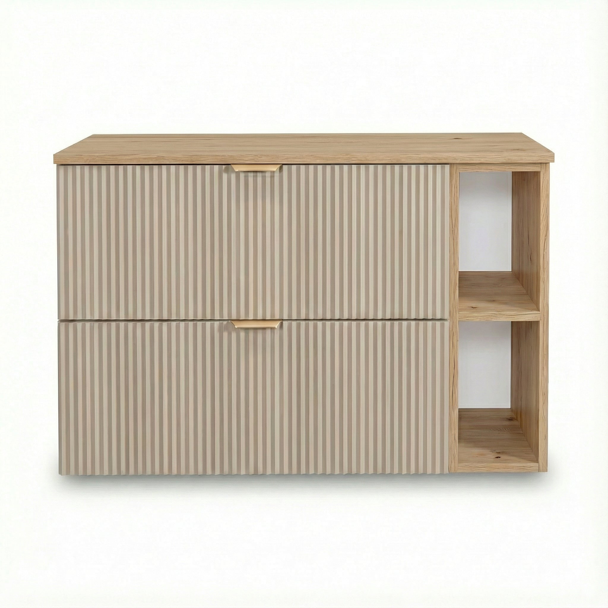 Szafka pod umywalkę 100 cm z regałem Willy - Kaszmir/Orzech