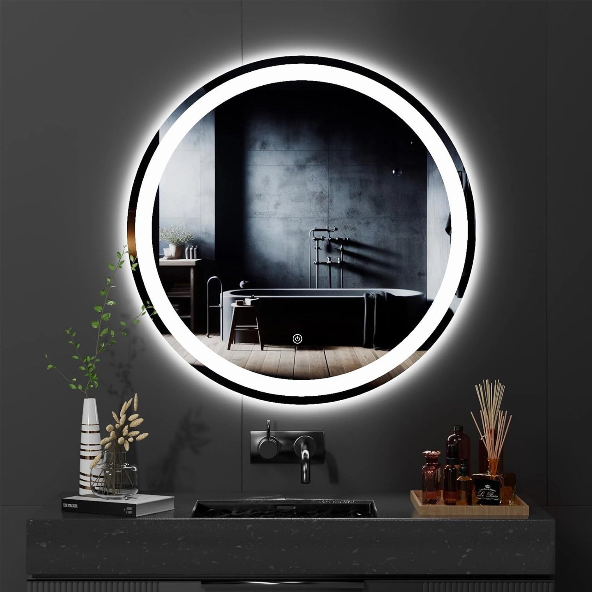 Lustro ścienne LED BAS P11240 - 60 cm