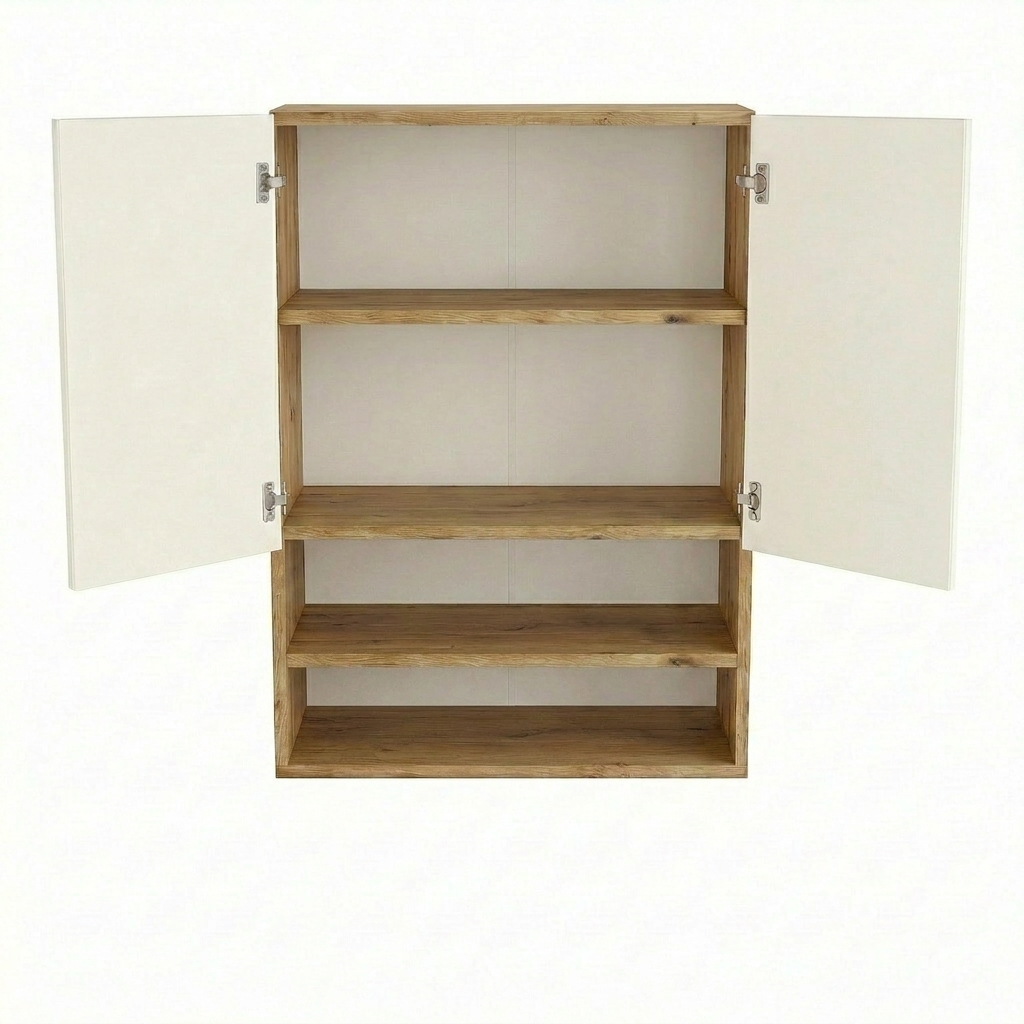 Szafka łazienkowa wisząca 60 cm nad geberit Orio - Kaszmir/Dąb artisan