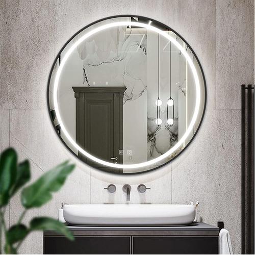 Lustro ścienne LED MMJ - 60 cm Czarny
