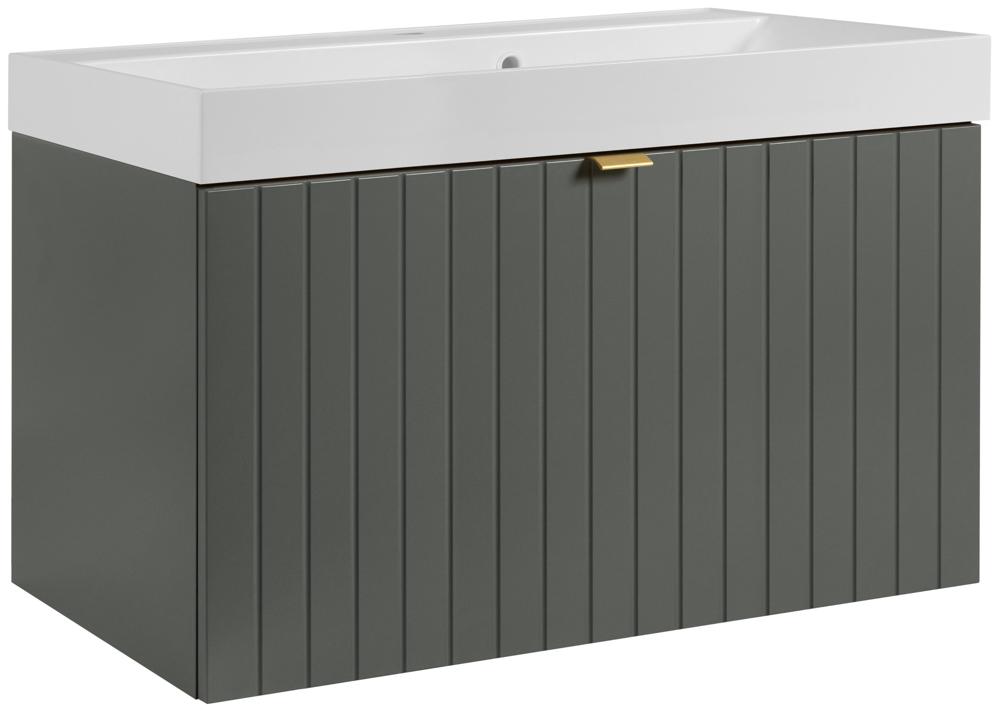 Szafka pod umywalkę 80 cm Prime szaro-zielona bez blatu