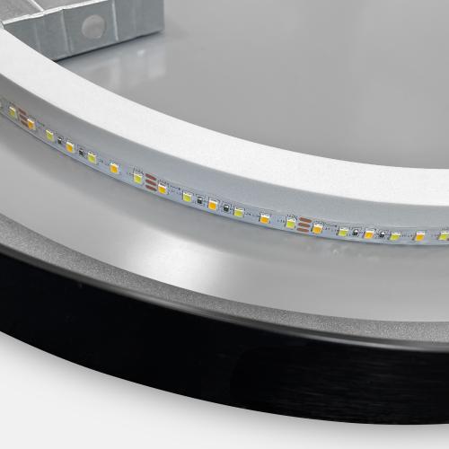Lustro ścienne LED MMJ - 60 cm Czarny